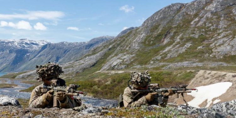 Danish soldiers during training in Greenland. (Photo: The Danish Armed Forces)